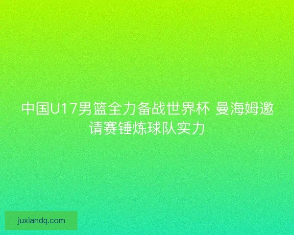 中国U17男篮全力备战世界杯 曼海姆邀请赛锤炼球队实力